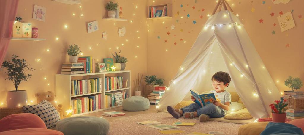 Portada del artículo: Cómo involucrar a los niños en la creación y personalización del rincón de lectura